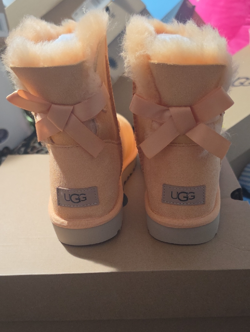 UGG Peach Bailey Bows